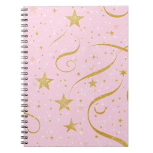 Dream Notes – Pink & Gold Star Notebook