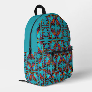 Dream of Butterflies Emblem  Printed Backpack