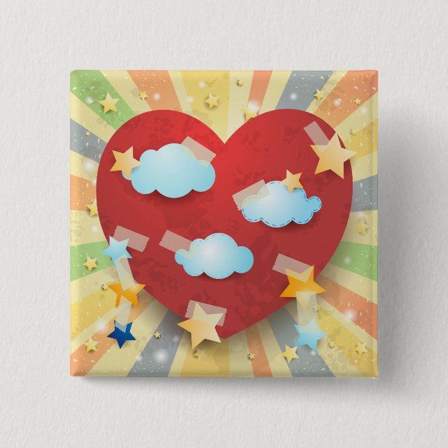 Dream of Love 2 Inch Square Button (Front)