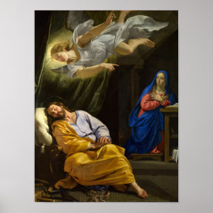 Dream of Saint Joseph by Philippe de Champaigne Poster