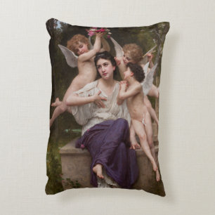 Dream of Spring, Rêve de Printemps by Bouguereau Accent Pillow