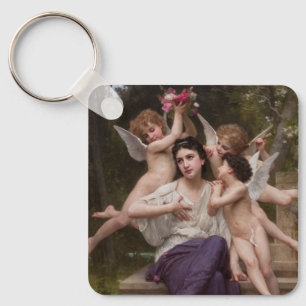 Dream of Spring, Rêve de Printemps by Bouguereau Keychain