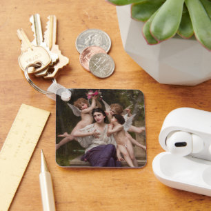 Dream of Spring, Rêve de Printemps by Bouguereau Keychain