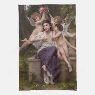 Dream of Spring, Rêve de Printemps by Bouguereau Kitchen Towel
