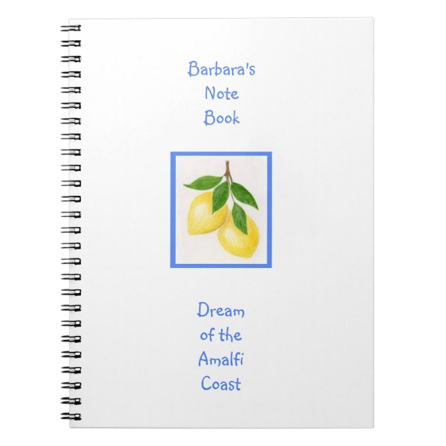 Dream of the Amalfi Coast CUSTOM Notebook (Front)