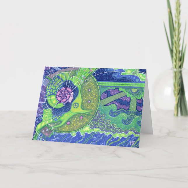 Dream of the full moon greeting card (Front)