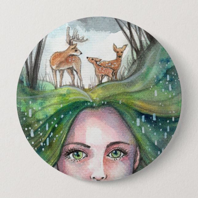 Dream of The Woods 4 Inch Round Button (Front)