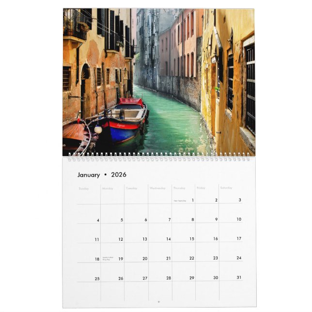 DREAM OF VENICE 2026 Calendar (Jan 2026)