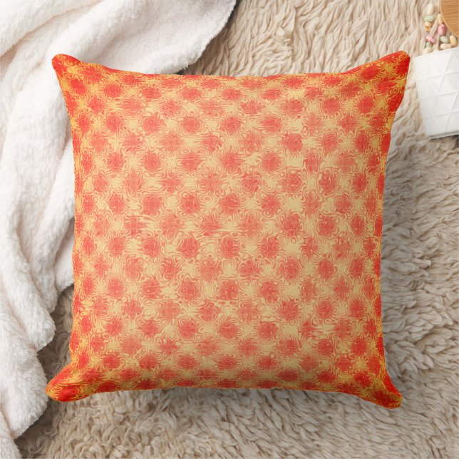 Dream Orange  Throw Pillow (Blanket)