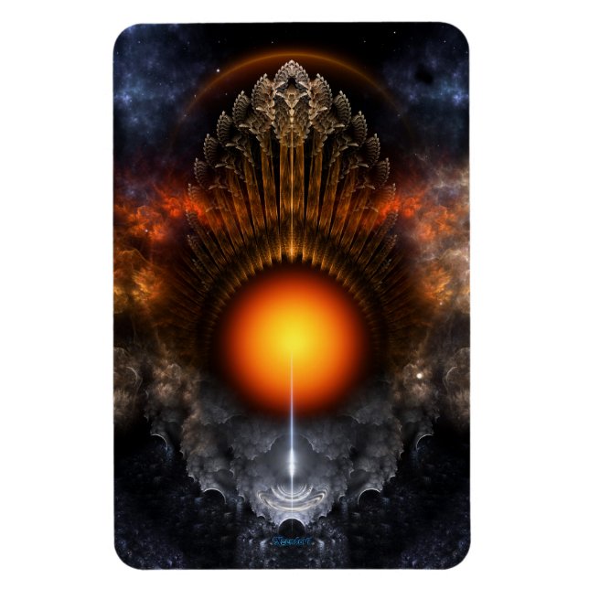 Dream Orb Fractal Art Flexible Magnet (Vertical)