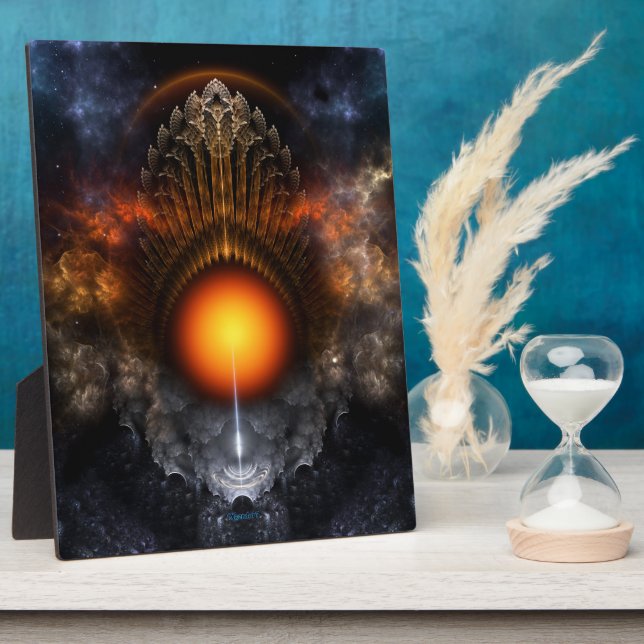 Dream Orb Fractal Art Photo Plaque (Side)