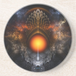 Dream Orb Fractal Art Sandstone Coaster