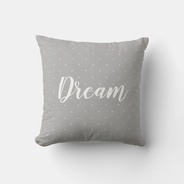 Dream Pastel Dot Pattern Pillow (Front)