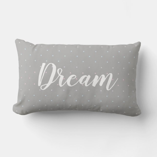 Dream Pastel Dot Pattern Pillow (Front)