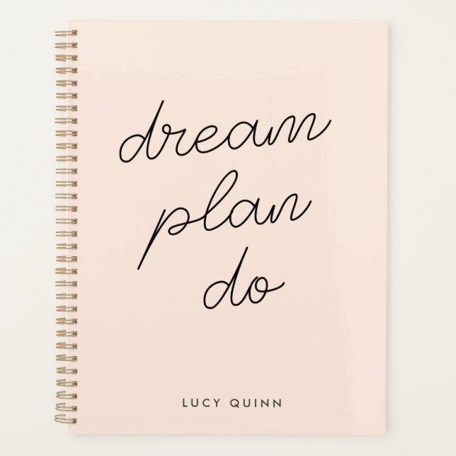 Dream Plan Do | Blush Pink Modern Design Script (Devant)