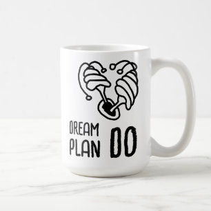 Dream Plan DO Mushroom lineart Coffee Mug