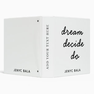 Dream Plan Do   Pastel Lilac Modern Feminine Binder