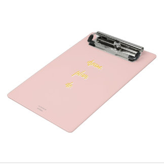 Dream Plan Do Small Clipboard pink gold