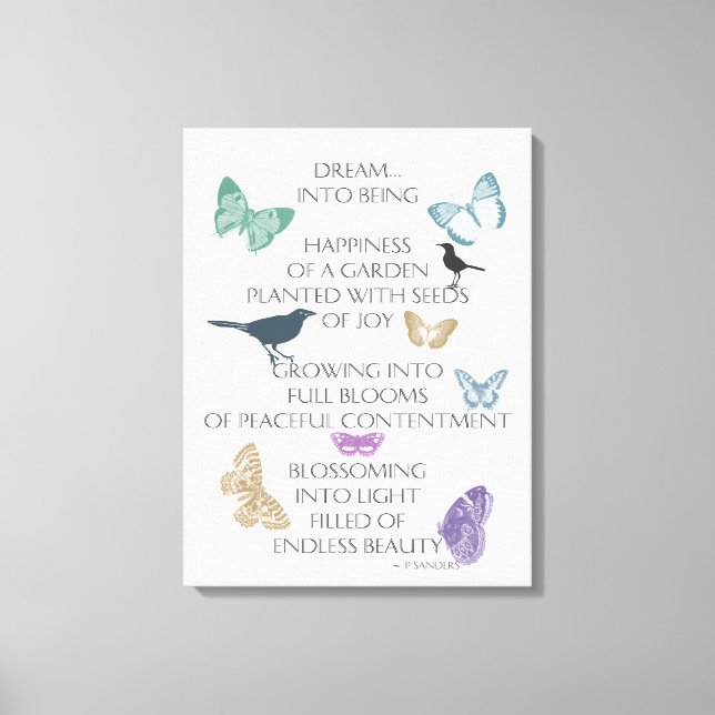 Dream Poem Canvas Print (Front)