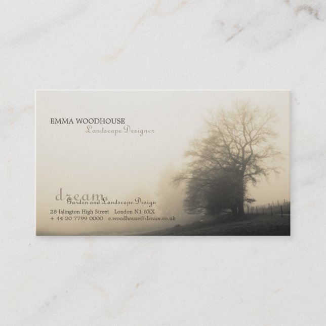 Dream - Poetic Business Card (Front)
