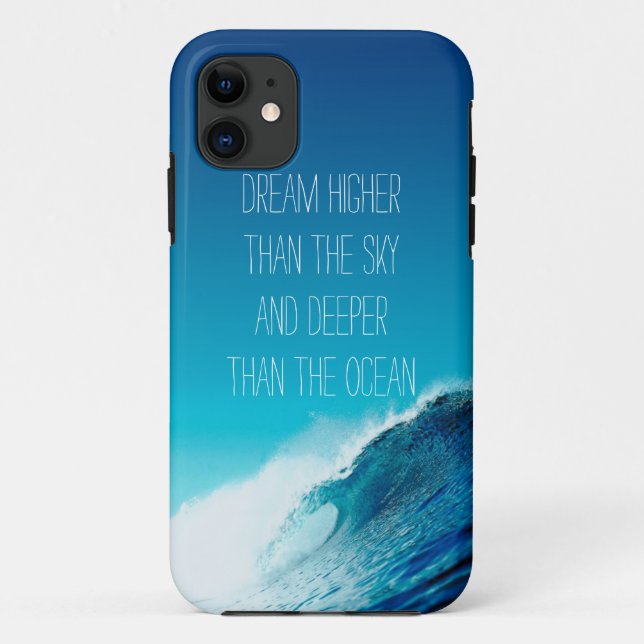 Dream quote iPhone 5 coque Ocean vagues (Dos)