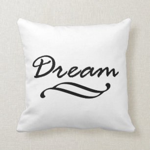 Dream Quote Word Art Throw Pillow