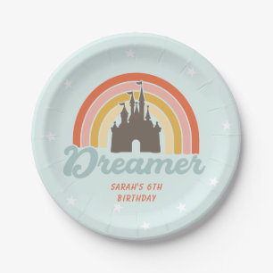Dream Rainbow Castle Fairy Tale Paper Plate
