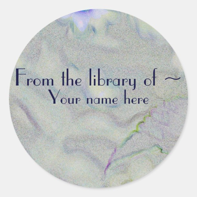 Dream Scene Bookplate Personalized Classic Round Sticker (Front)