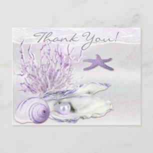 Dream Shore Beach Orchid Thank You Postcard