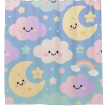 Dream Sky Blanket, Cute Clouds, Moons & Stars