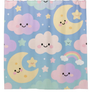 Dream Sky Blanket, Cute Clouds, Moons & Stars