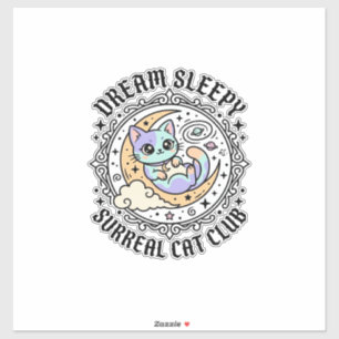 Dream Sleepy Surreal Cat Funny Cat Lover Design -