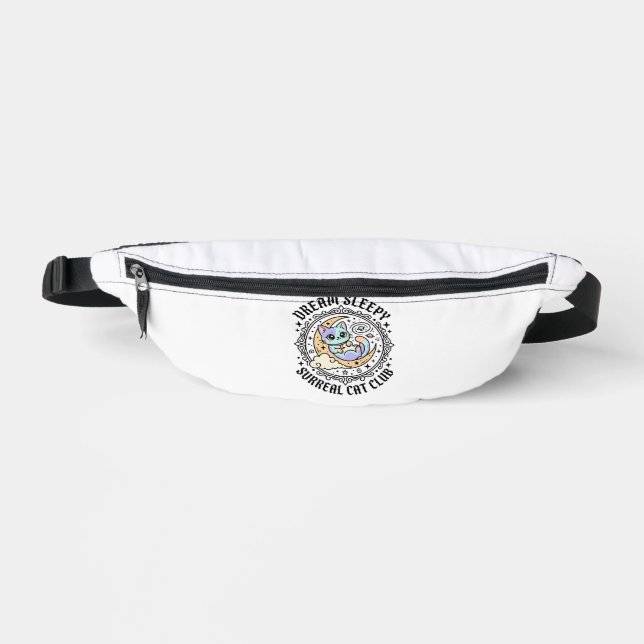 Dream Sleepy Surreal Cat Funny Cat Lover Design -  Fanny Pack (Front)