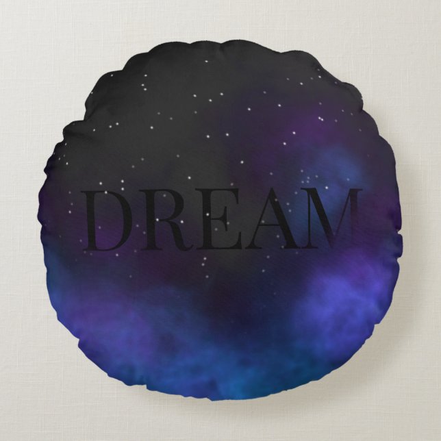 Dream Space Nebula Round Pillow (Front)