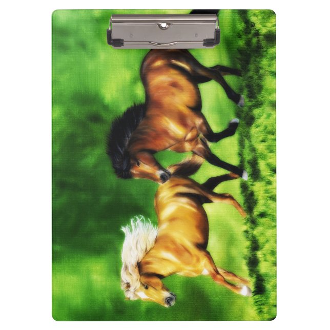 Dream Team Of Icelandic Horses Clipboard (Front)