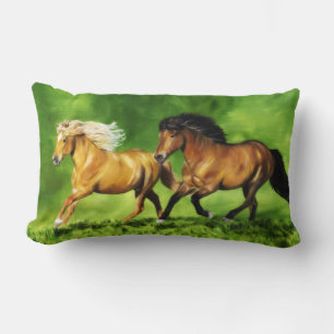 Dream Team of Icelandic Horses Lumbar Pillow