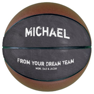 Dream Team Personalized Name Chalkboard etching Basketball