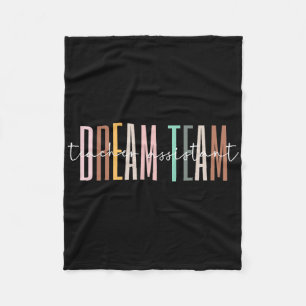 Dream Team Teacher Istant Back To School Matching Fleece Blanket
