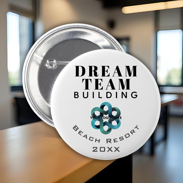 Dream Team - Team Building Company Logo Employee 2 Inch Round Button (Creator Uploaded)