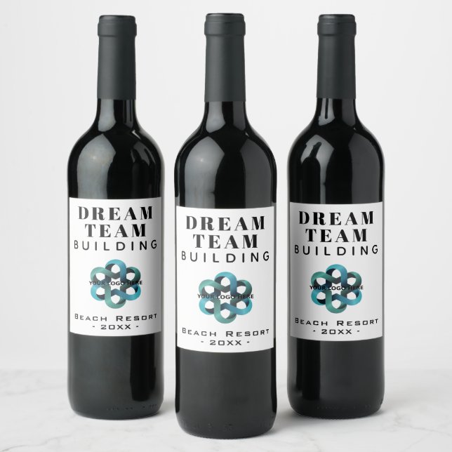 Dream Team - Team Building Company Logo Wine Label (Bottles)