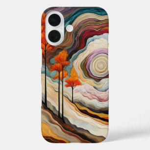Dream Terrain – Colorful & Textured Art iPhone 16 Case