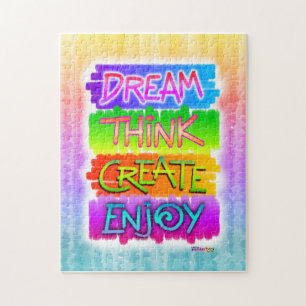 Dream Think Create Enjoy Inspirational Puzzle