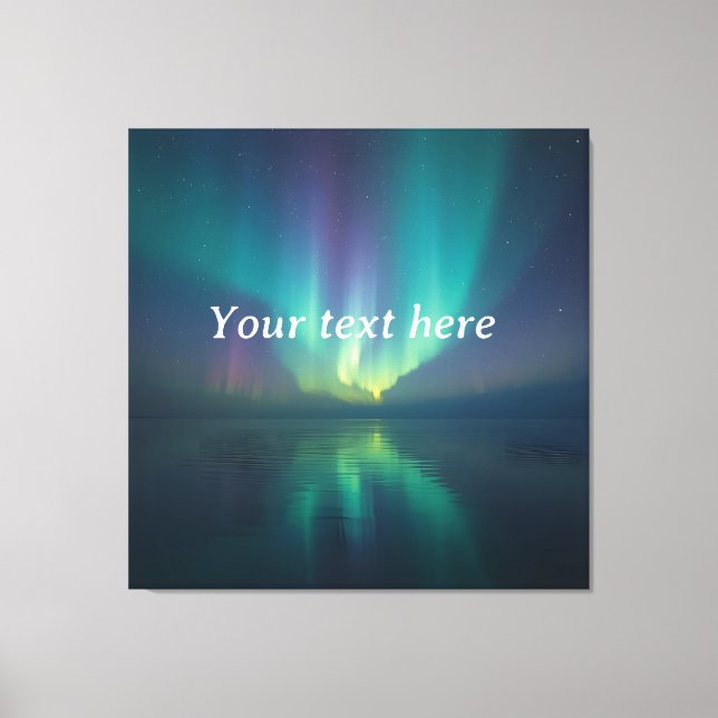 Dream Under the Stars – Personalized Aurora Scene Canvas Print (Front)