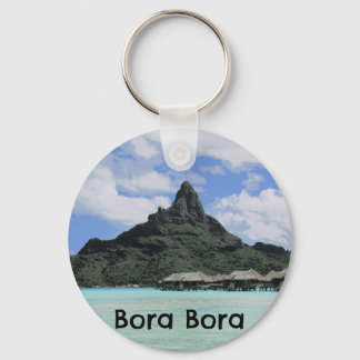 Dream Vacation Bora Bora Tahiti Atoll Formation Keychain