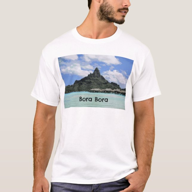 Dream Vacation Bora Bora Tahiti Atoll Formation T-Shirt (Front)