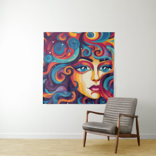 Dream Vibrant Whirl of Emotions Tapestry