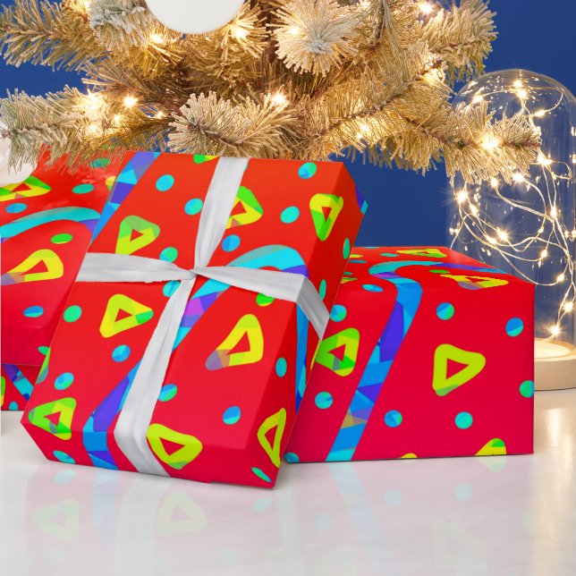 Dream Wave Festival - Warm Candy Rain Wrapping Paper (Holidays)