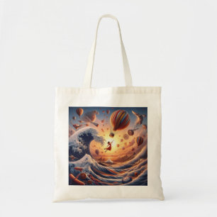 Dream Weaver's Journey: Fantasy Hot Air Balloons Tote Bag