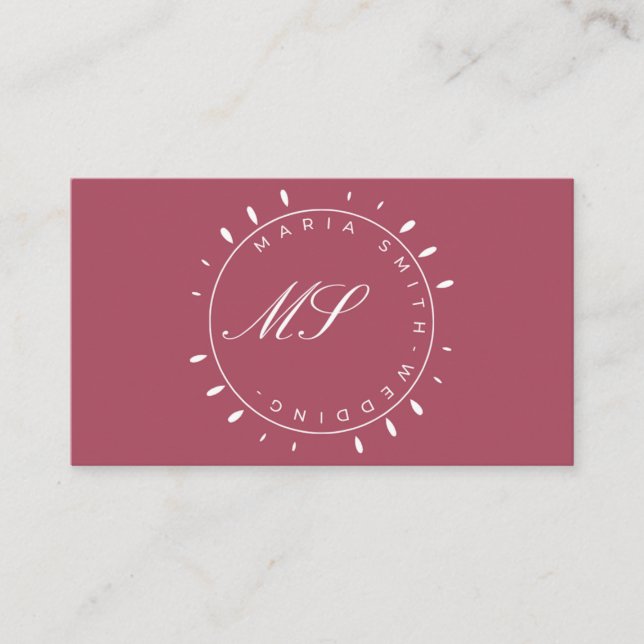 Dream Wedding Planner Business Card (Front)