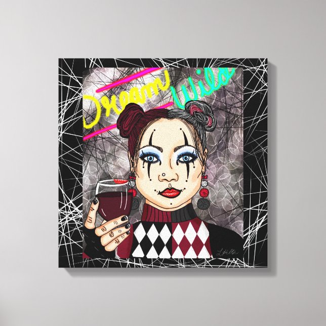 Dream Wild Goth Girl Canvas Print (Front)